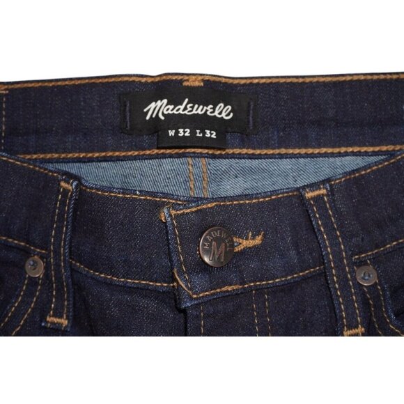 Madewell Men's Skinny Jeans 32x31 Dark Wash Denim Medium Stretch Classic Fit - Picture 5 of 15